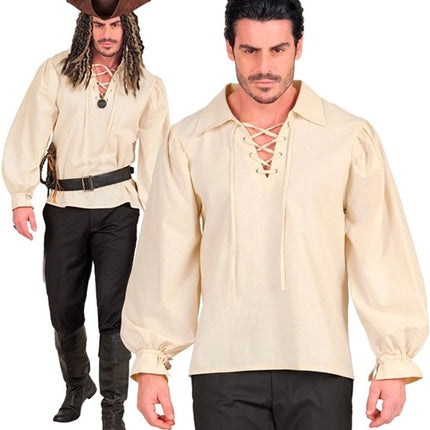MAGLIETTA BEIGE DAL CARATTERE STORICO