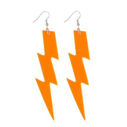Coppia di orecchini Flash arancione neon UV