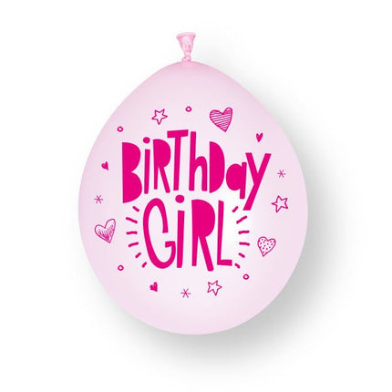 10st Birthday Girl 23cm Latex Ballonnen van Unique koop je bij Partywinkel
