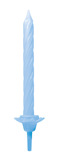 Candele azzurro chiaro 5 cm, 24 pezzi