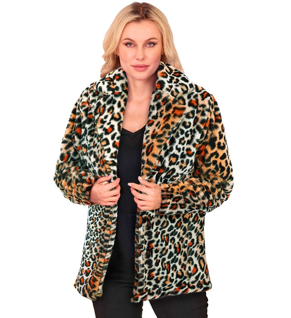 Cappotto di pelliccia Leopard Plush