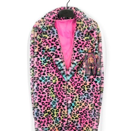 Cappotto di pelliccia Plush Multi Leopard