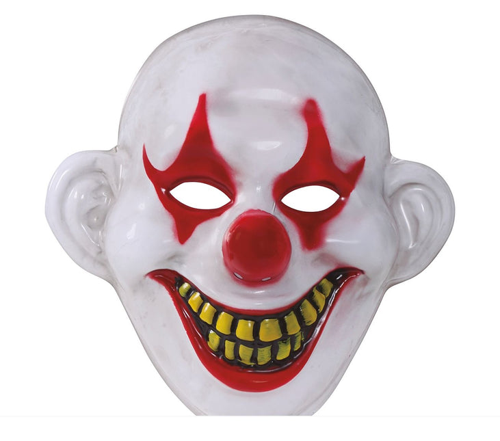 Maschera da clown di Halloween bianca