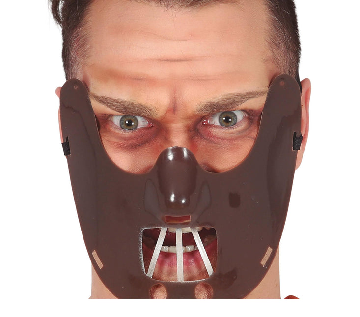 Maschera da bocca di Halloween marrone