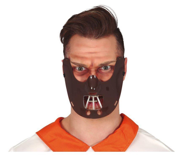 Maschera da bocca di Halloween marrone