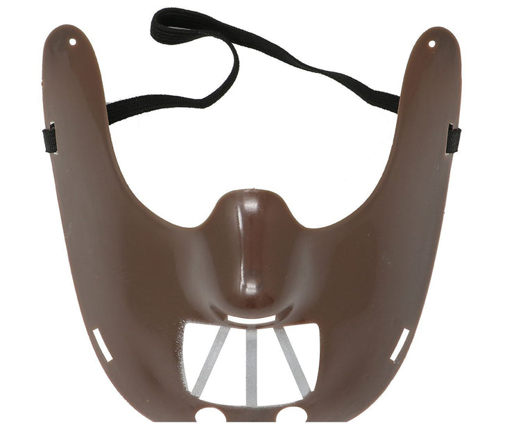 Maschera da bocca di Halloween marrone