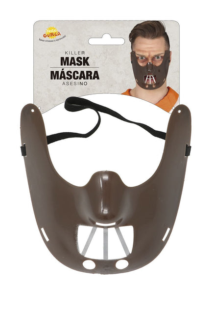 Maschera da bocca di Halloween marrone