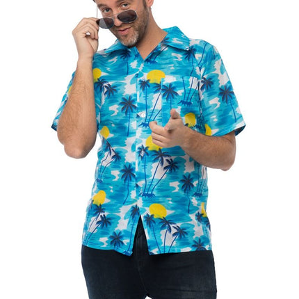 Camicia hawaiana blu