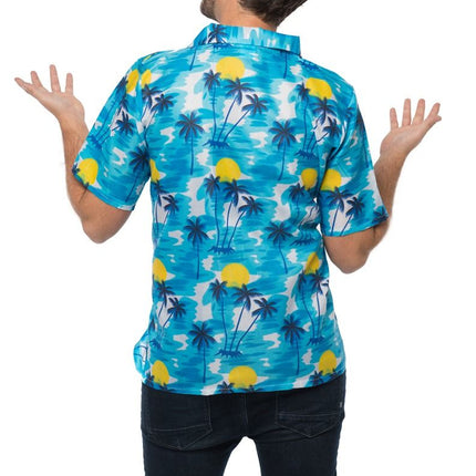 Camicia hawaiana blu