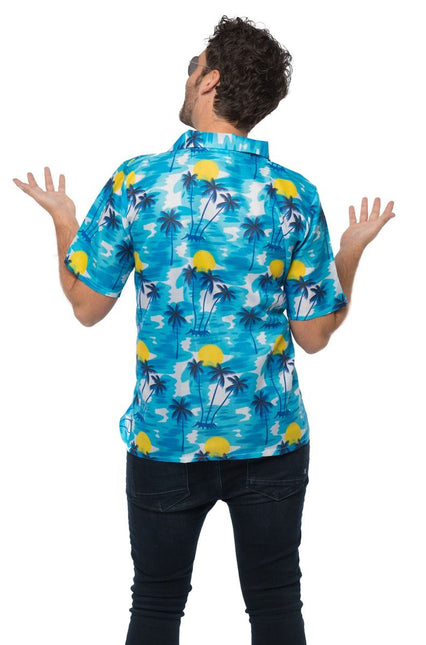 Camicia hawaiana blu