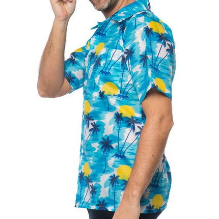 Camicia hawaiana blu