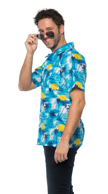 Camicia hawaiana blu