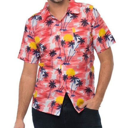 Camicia hawaiana rossa