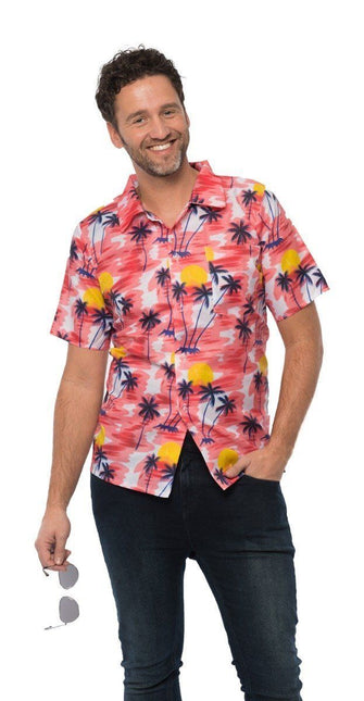 Camicia hawaiana rossa