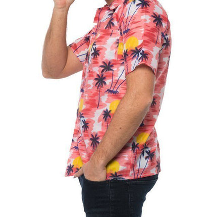 Camicia hawaiana rossa