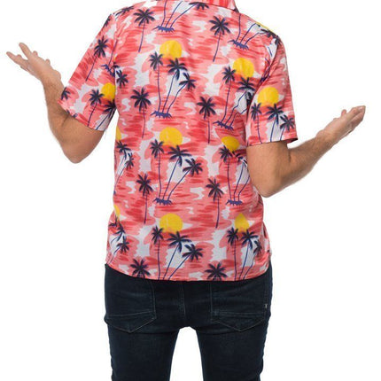 Camicia hawaiana rossa