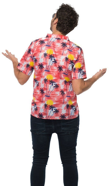 Camicia hawaiana rossa