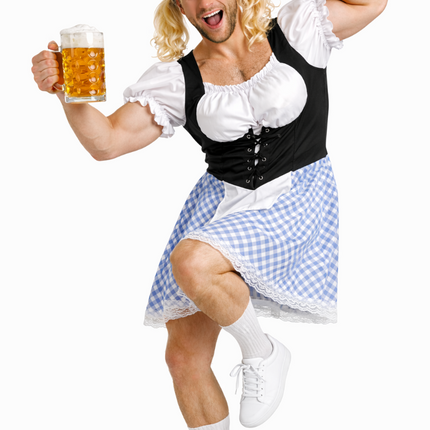 Abito dirndl blu da uomo per l'Oktoberfest