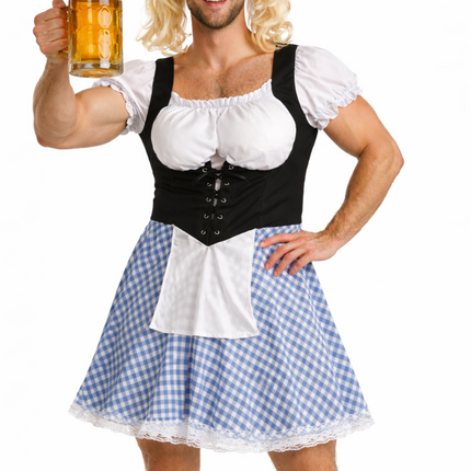 Abito dirndl blu da uomo per l'Oktoberfest