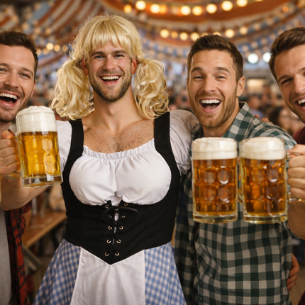 Abito dirndl blu da uomo per l'Oktoberfest