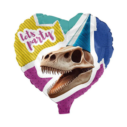 Palloncino all’elio a forma di dinosauro “Lets Party” sgonfio, 45 cm