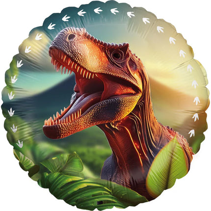 Palloncino a elio a forma di dinosauro, colorato, rotondo, vuoto, 45 cm