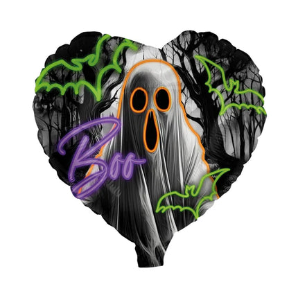 Palloncino ad elio di Halloween a forma di cuore, vuoto, 45 cm