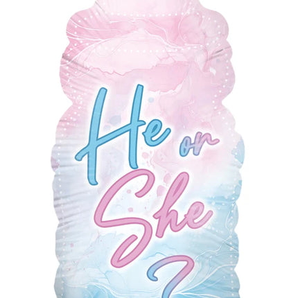 Palloncino ad elio per Gender Reveal, a forma di bottiglia, vuoto, 78 cm