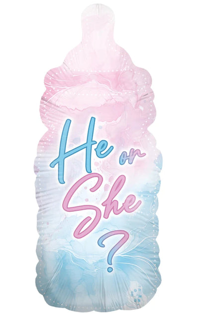 Palloncino ad elio per Gender Reveal, a forma di bottiglia, vuoto, 78 cm