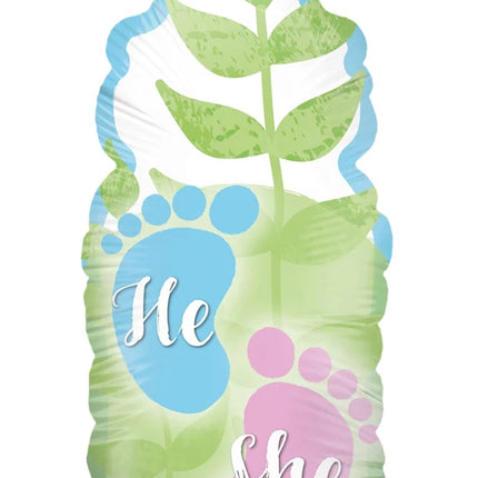 Palloncino all'elio per Gender Reveal, verde, a forma di bottiglia vuota, 78 cm