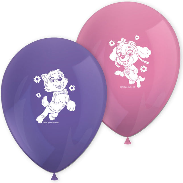 Palloncini Paw Patrol Skye ed Everest 8 pezzi