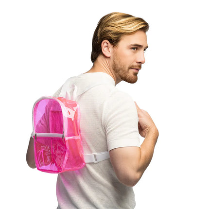 Zaino Clarity rosa neon (28 x 23 x 10 cm)