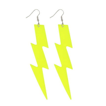 Coppia di orecchini Flash giallo neon UV