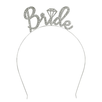Diadema in metallo "Bride" con diamante