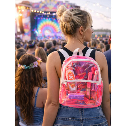 Zaino Clarity rosa neon (28 x 23 x 10 cm)