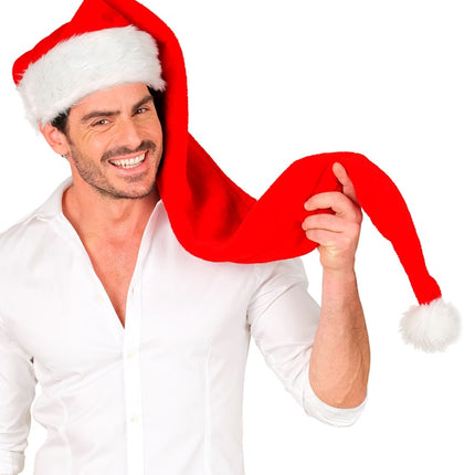 CAPPELLO DI BABBO NATALE IN PELUCHE EXTRA LUNGO 125 CM