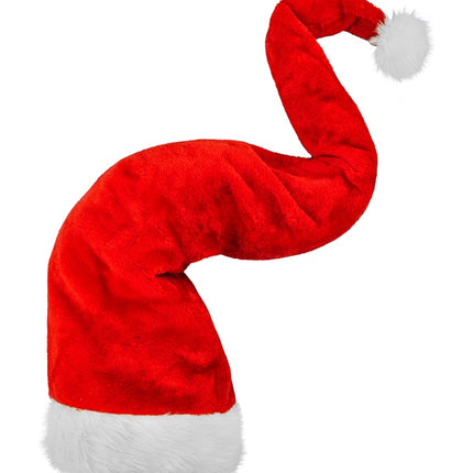CAPPELLO DI BABBO NATALE IN PELUCHE EXTRA LUNGO 125 CM