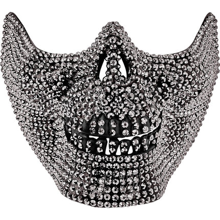 MASCHERA TESCHIO CON STRASS