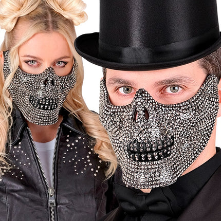 MASCHERA TESCHIO CON STRASS