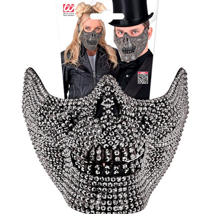 MASCHERA TESCHIO CON STRASS