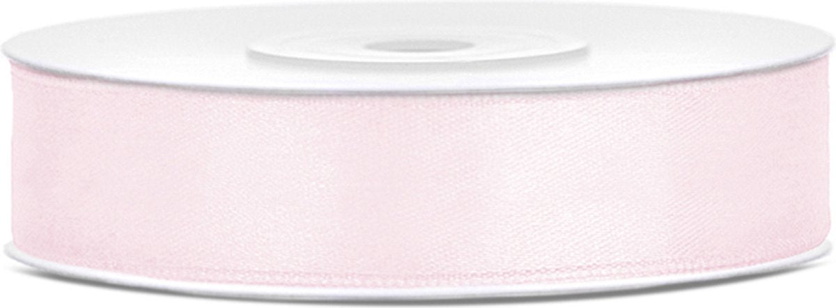 Nastro di raso rosa pastello 12mm 25m