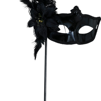Maschera nera con bastone, adulto