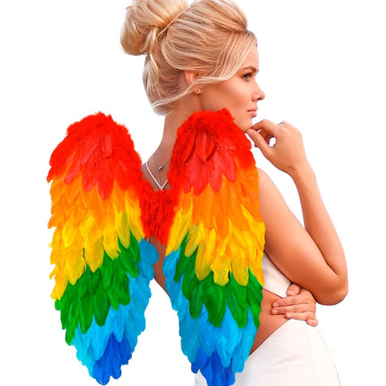 ALI DI PIUMA ARCOBALENO PIEGHEVOLE 50 X 50 CM