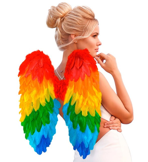 ALI DI PIUMA ARCOBALENO PIEGHEVOLE 50 X 50 CM