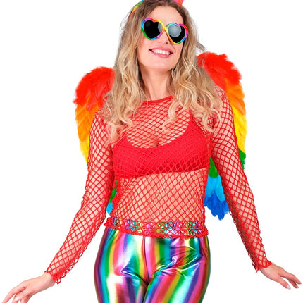 ALI DI PIUMA ARCOBALENO PIEGHEVOLE 50 X 50 CM