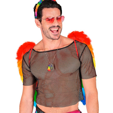 ALI DI PIUMA ARCOBALENO PIEGHEVOLE 50 X 50 CM