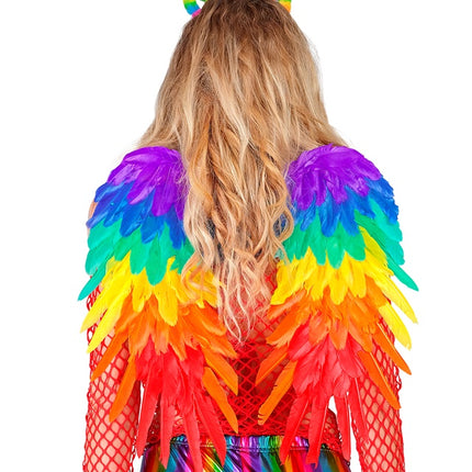 ALI DI PIUMA ARCOBALENO PIEGHEVOLE 50 X 50 CM