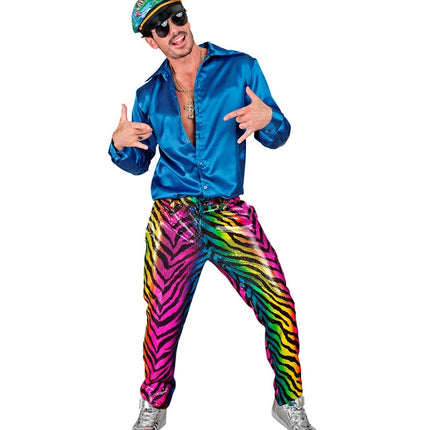 PAILLETS BROEK REGENBOOG TIGER Adulto