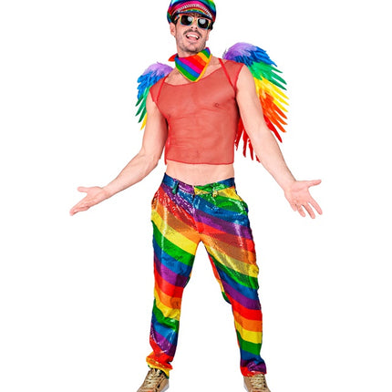 PANTALONI DI PAILLETTES ARCOBALENO