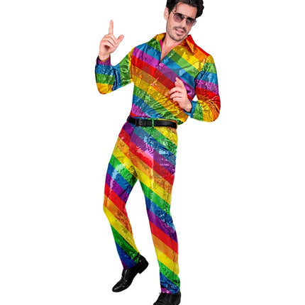 PANTALONI DI PAILLETTES ARCOBALENO